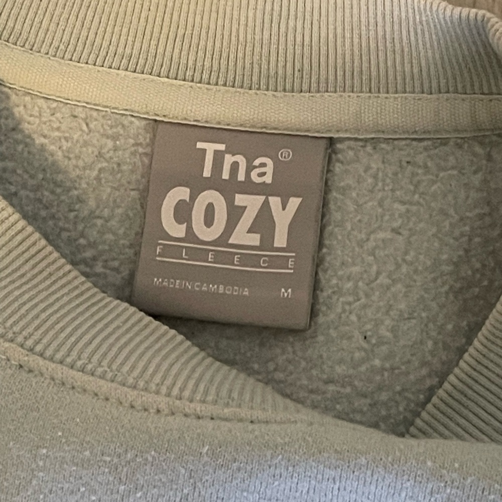TNA Cozy Minty Blue Crewneck Sweater - Picture 4 of 4